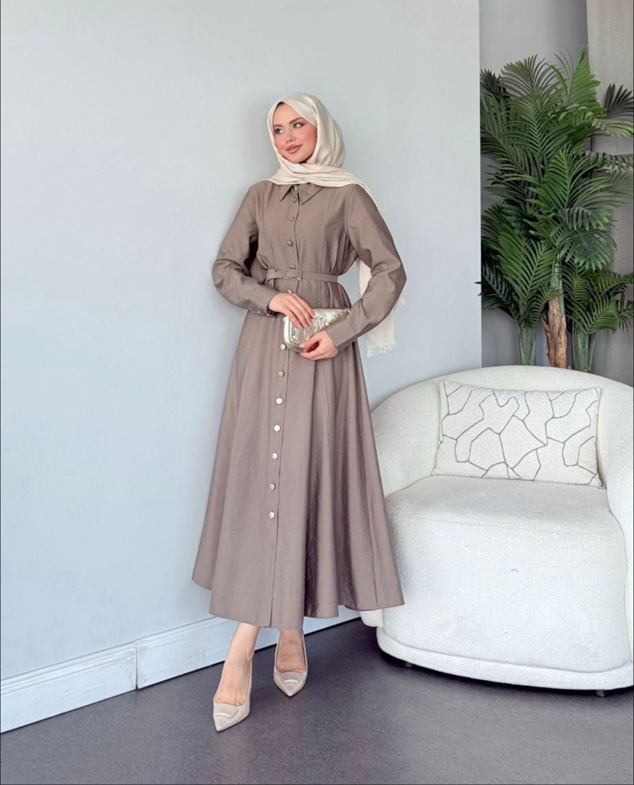 Maison ZELİÂ Trend Keten Elbise